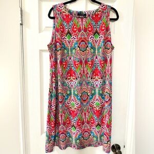Colorful Paisley Sleeveless Dress